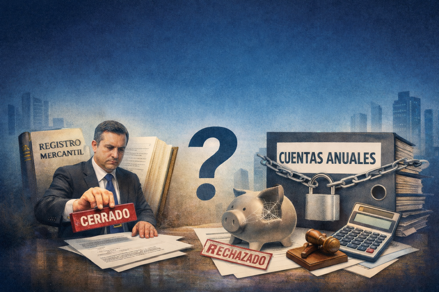 ¿Puede el Registrador Mercantil cerrar la hoja registral si una sociedad no tiene cuentas anuales aprobadas?